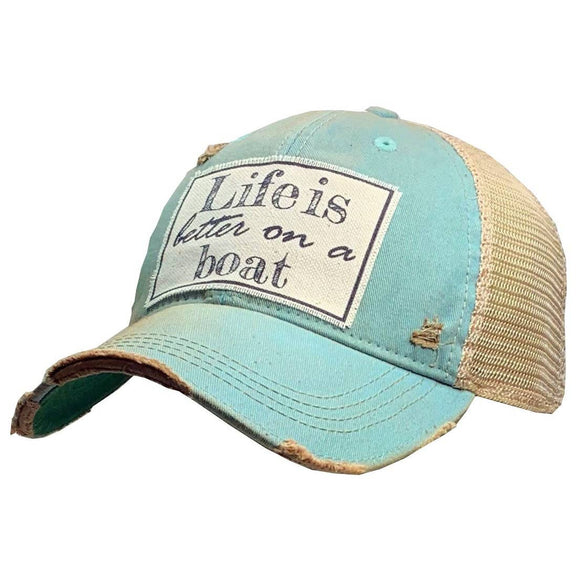 Life Is Better On A Boat Trucker Hat Baseball Cap